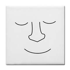 Sleeping Face Tile Coasters by Valentinaart