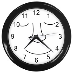 Sleeping Face Wall Clocks (black) by Valentinaart