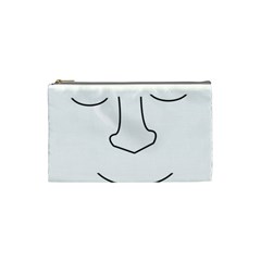 Sleeping Face Cosmetic Bag (small)  by Valentinaart