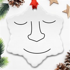 Sleeping Face Ornament (snowflake) 