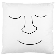 Sleeping Face Large Cushion Case (one Side) by Valentinaart