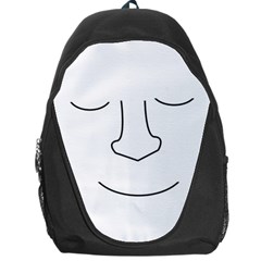 Sleeping Face Backpack Bag by Valentinaart