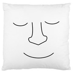 Sleeping Face Large Flano Cushion Case (one Side) by Valentinaart