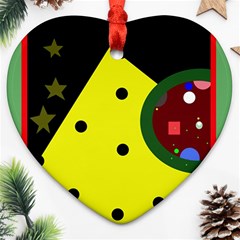 Abstract Design Heart Ornament (2 Sides) by Valentinaart