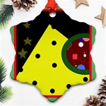 Abstract design Snowflake Ornament (2-Side) Back