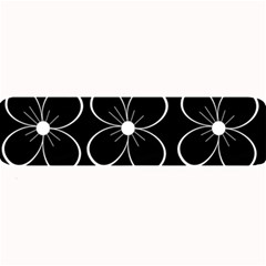 Black And White Floral Pattern Large Bar Mats by Valentinaart