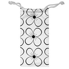 White flowers pattern Jewelry Bags