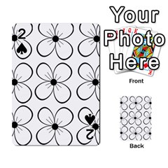 White flowers pattern Playing Cards 54 Designs 