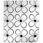 White flowers pattern Canvas 8  x 10  8.15 x9.66  Canvas - 1