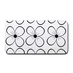 White Flowers Pattern Medium Bar Mats