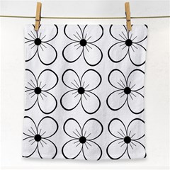 White flowers pattern Face Towel