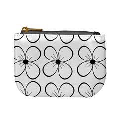 White flowers pattern Mini Coin Purses