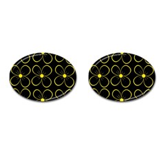 Yellow Flowers Cufflinks (oval) by Valentinaart