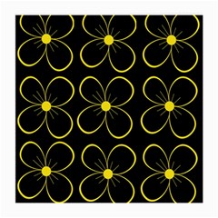 Yellow Flowers Medium Glasses Cloth (2-side) by Valentinaart