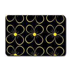 Yellow Flowers Small Doormat  by Valentinaart