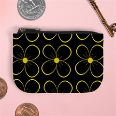 Yellow Flowers Mini Coin Purses by Valentinaart