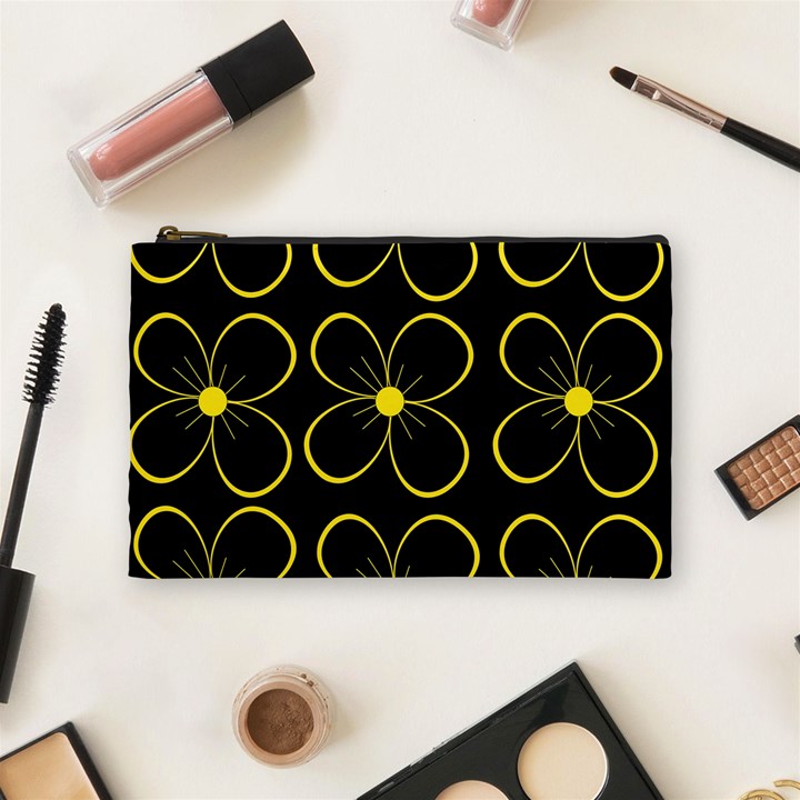 Yellow flowers Cosmetic Bag (Medium) 