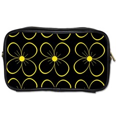 Yellow Flowers Toiletries Bags 2-side by Valentinaart