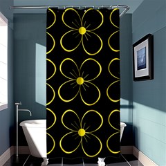 Yellow Flowers Shower Curtain 36  X 72  (stall)  by Valentinaart