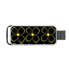 Yellow Flowers Portable Usb Flash (one Side)