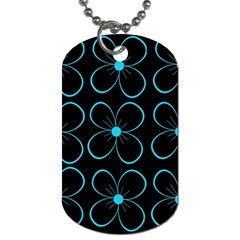 Blue Flowers Dog Tag (two Sides) by Valentinaart