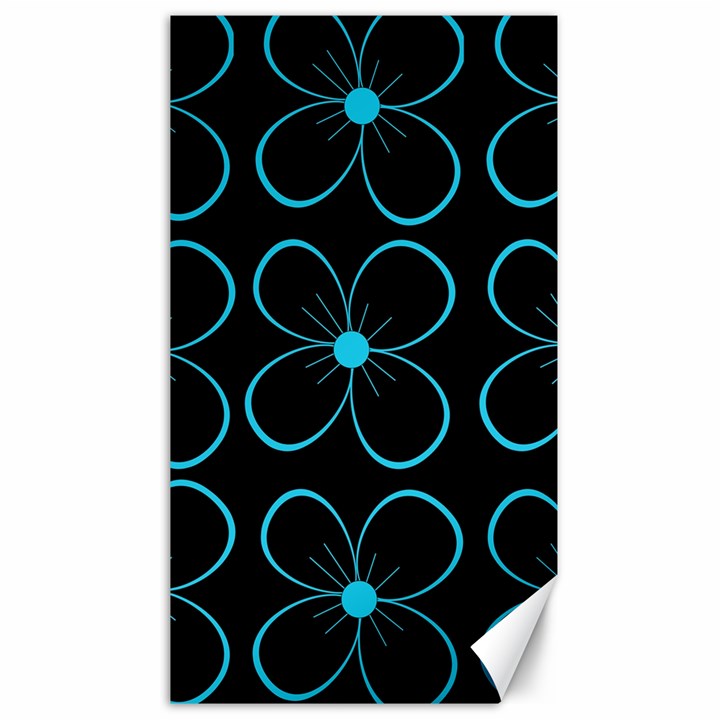 Blue flowers Canvas 40  x 72  