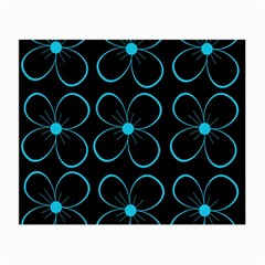 Blue Flowers Small Glasses Cloth (2-side) by Valentinaart