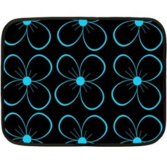 Blue Flowers Fleece Blanket (mini)