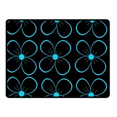 Blue Flowers Double Sided Fleece Blanket (small) 