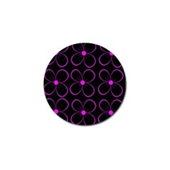 Purple Floral Pattern Golf Ball Marker by Valentinaart