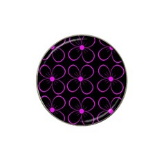 Purple Floral Pattern Hat Clip Ball Marker (4 Pack) by Valentinaart