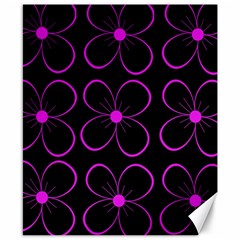 Purple Floral Pattern Canvas 8  X 10  by Valentinaart