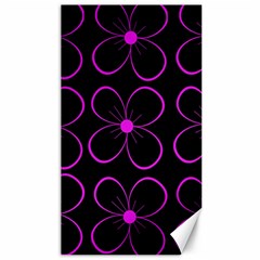 Purple Floral Pattern Canvas 40  X 72   by Valentinaart