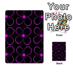 Purple Floral Pattern Multi-purpose Cards (rectangle) 