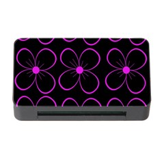 Purple Floral Pattern Memory Card Reader With Cf