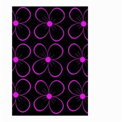 Purple Floral Pattern Small Garden Flag (two Sides)