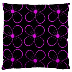 Purple Floral Pattern Standard Flano Cushion Case (one Side) by Valentinaart