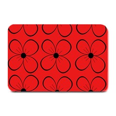 Red Floral Pattern Plate Mats