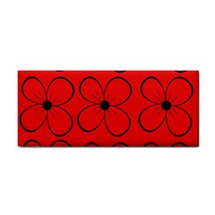 Red Floral Pattern Hand Towel