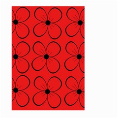 Red Floral Pattern Large Garden Flag (two Sides)