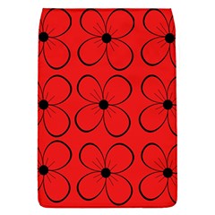 Red Floral Pattern Flap Covers (l)  by Valentinaart