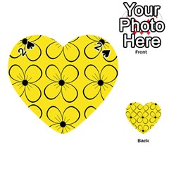 Yellow Floral Pattern Playing Cards 54 (heart) 