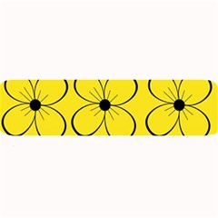 Yellow Floral Pattern Large Bar Mats