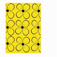 Yellow Floral Pattern Large Garden Flag (two Sides)