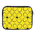 Yellow floral pattern Apple iPad 2/3/4 Zipper Cases Front