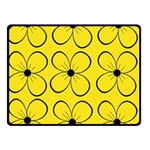 Yellow floral pattern Double Sided Fleece Blanket (Small)  45 x34  Blanket Back