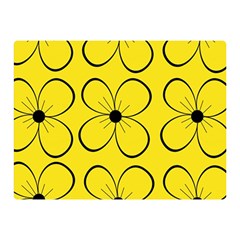 Yellow Floral Pattern Double Sided Flano Blanket (mini) 