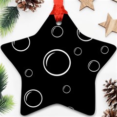 Black And White Bubbles Ornament (star)  by Valentinaart