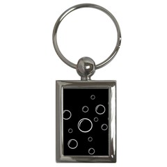 Black And White Bubbles Key Chains (rectangle) 