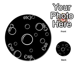 Black And White Bubbles Playing Cards 54 (round) 